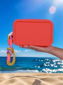 Nuevo neceser de silicona de gran capacidad, portátil, impermeable para viajes. Ideal para almacenar joyas, maquillaje, resistente a la presión y no deformable. También se puede usar como portapassaporte, cartera. Apropiado para salidas, hogar. Gran regalo para amigos, compañeros de clase, madres, novias.