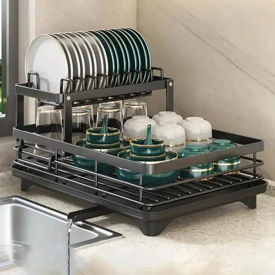 Flatware Storage - Schwarze Doppelschicht - Übersicht 1
