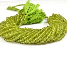 Aproximadamente 170 contas de peridoto verde facetadas de 2 mm - adequadas para joias, pulseiras e colares "faça você mesmo" - clima fresco de primavera/verão - adequadas para estilos boho e minimalista, equilíbrio de chakras, presentes para o Dia das Mães, Páscoa, Ramadã e Carnaval
