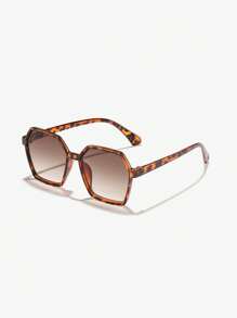 1 Stück Damen Acryl Lässig Geometrischer Rahmen Schwarz Fashion Brille für Strandutensilien und Y2K Accessoires
