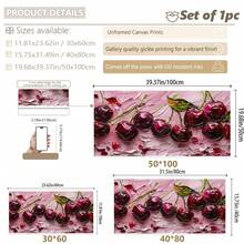 1 buc. Decor cameră cu cireșe, artă estetică roz pentru fetiță, decor drăguț pentru fetiță. Decorațiune pentru camera bebelușului. Artă murală pentru camera creșei. Postere vintage drăguțe și inspiraționale, cadouri pentru copii. Decor cameră copii, decor cameră fete, decor boho pentru camera copiilor, decor cameră de joacă, imprimeuri pentru camera copiilor mici, artă murală eclectică pentru camera bebelușului.