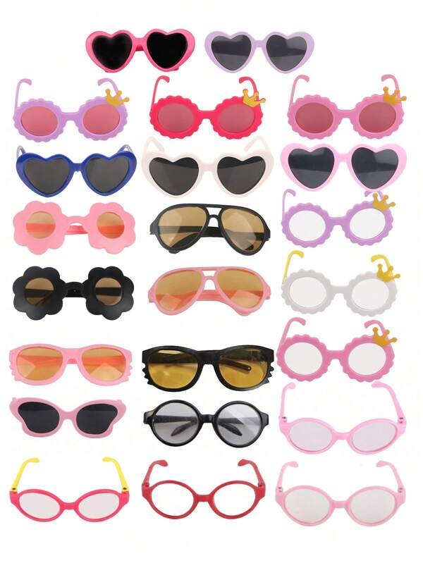 1 Stück Puppen Fotoshooting Prop - Puppen Abenteuer Mode Brille, Puppen Zubehör, Kunst Kreations Brille, Kleine Sammlerstücke (Puppe nicht inbegriffen)
