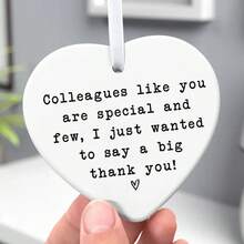 1/2pcs Farewell Gift, Unique Heart-Shaped Acrylic Memento Gift For Colleagues, Retirement, Friends - Multicolor - View 2
