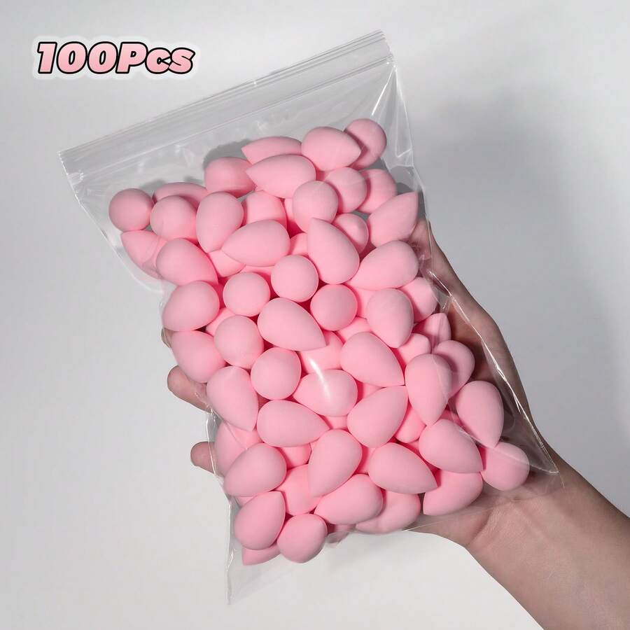 10/30/100pcs Mini Makeup Sponges, Makeup Blenders For Liquid, Cream, Powder Products, Smooth Makeup Application, Multi-Color Makeup Sponges, Latex-Free, Suitable For All Skin Types Creams And Foundations, Cosmetics, Affordable, Room Decor, Vanity, Travel, Bedroom, Makeup Accessories, Powder Puffs, Makeup Sponges, Makeup Brushes, Makeup Sponges, Affordable, Christmas Gift, Cosmetics, Makeup Tools, Cheap Goods, Gift, Women Gift, Christmas Gift,Giveaways,Travel,Cheap Stuff,Travel Essential - Pink - View 1