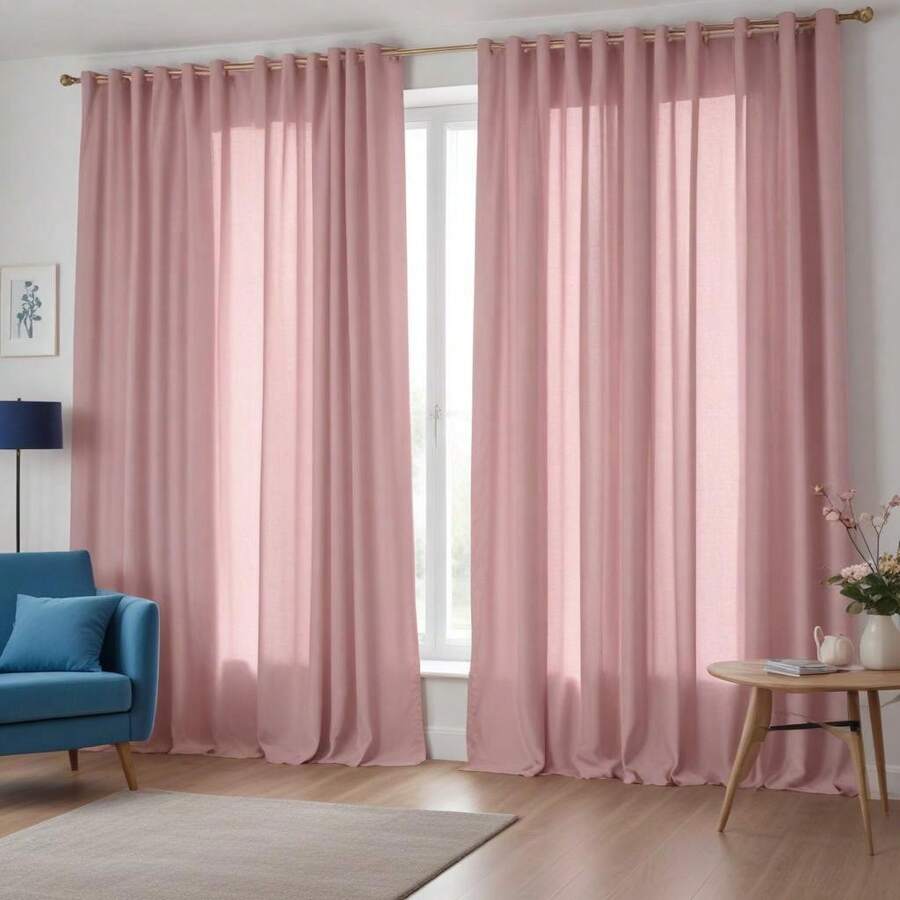 Curtain For Living Room Bedroom Office Best Selling Tones - 300x250 - 淺粉色 - 查看 1