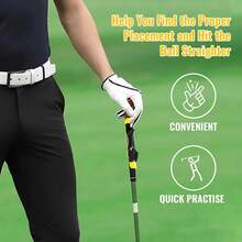 050Golf Grip Trainer,Golf Grip Training Aid,Golf Swing Trainer Correcting Left And Right Hand Positions,Helps Train Correct Hand Position-1 - 黃色 - 查看 4