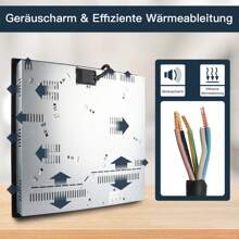 IsEasy Ceramic Hob With 3 Cooking Zones, 5500 W Hob, Multi-Zone Timer, Built-In