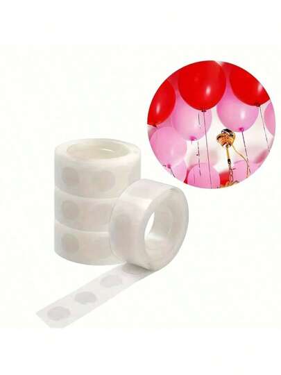 100 piezas, Puntos de pegamento para fijación de globos - Decoraciones fáciles para techos y paredes para fiestas y bodas