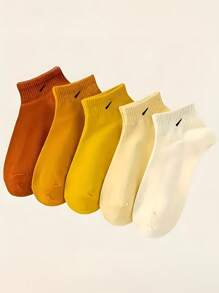 7/14 pares aleatorios de calcetines deportivos casuales y cómodos para mujer con diseño de rayas personalizadas, aptos para todas las estaciones y uso diario