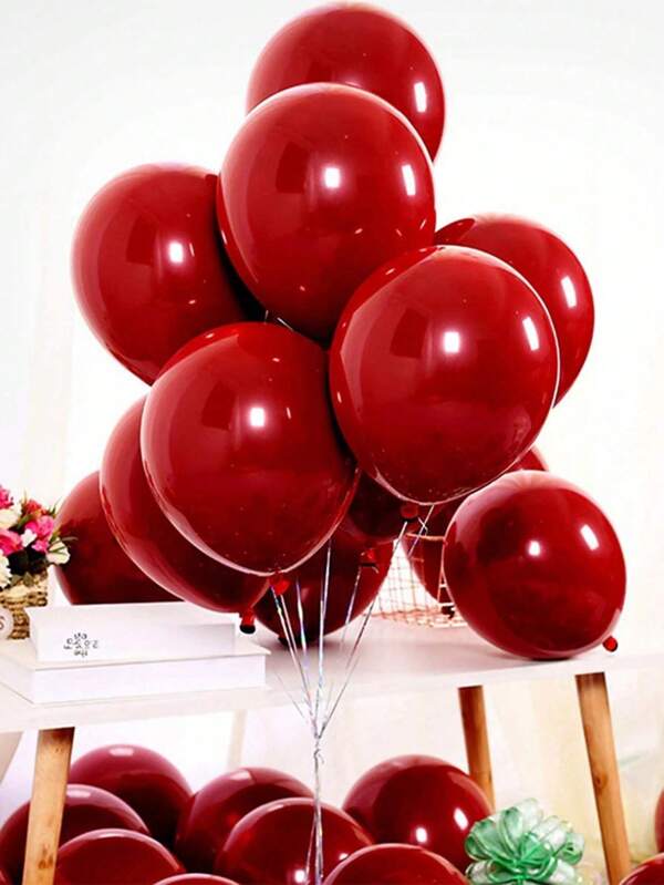 20 Stücke 25cm Granatapfellrote Ballons, geeignet für Festivals, Geburtstage, Partys, Hochzeiten, Valentinstag, Antrag Dekorationen