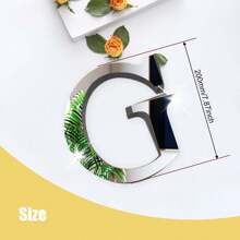 Silver Mirror Alphabet A-Z Wall Stickers - 10/15/20/30cm Tall Letters & Symbols Sold Separately, Dual-Layer Design: Reflective Acrylic Top + 1cm Thick Foam Base With Adhesive, Apply Together For 3D Effect Or Use Only Mirror Layer, Create Custom Words On Walls/Windows, Ideal For Marriage Ceremony Initials, Inspiring Messages In Work Areas, Romantic HOME Displays