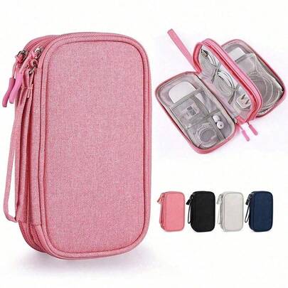 Waterproof Data Cable Storage Bag, Ideal For Organizing Cables, Suitable For Summer Vacation, Outdoor Activities, And Travel Essentials