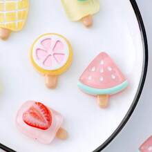 5/10 Stücke kreative transparente Obst Kühlschrankmagnete, bunte Sommer Obst Party, Obst Eis Kühlschrankmagnet, Memo Board Whiteboard Dekorationsmagnete, geeignet für Geburtstagsparty, Hochzeit, Heim Dekoration Aufkleber