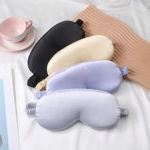 Nueva máscara de ojos 3D de seda sintética, máscara de ojos negra estéreo, cubierta para dormir y viajar, transpirable - Multicolor - Ver 5