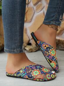 Women's New Criss-Cross Strap Flat Casual Versatile Black Comfortable Slippers, Simple Solid Color Elegant Flat Sandals For Outfit Pairing