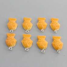6/12PCS Cute Fish Shaped Resin Charms – Kawaii Snack Style Pendants For DIY Earrings & Bracelets