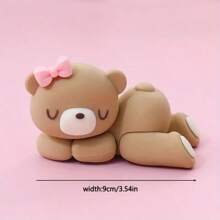 1 Peça Topper de Bolo de Ursinho, Decoração de Bolo, Miniatura de Ursinho, Boneca Miniatura de Ursinho Fofinho para Decoração de Bolo, Adequado para Uso em Festas, Chás de Bebê, Aniversários, Casamentos e Decorações de Bolo.