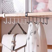 2 piezas Soporte de pared para tazas con 6 ganchos, organizador de almacenamiento multifuncional, adecuado para todo tipo de ganchos de utensilios de cocina