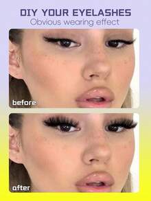 54/192/216/240pcs Cluster Lashes DIY Eyelash Extension C Curl Long Individual Lashes Mixed Tray Faux Mink Lash Clusters Extensions - C - View 6