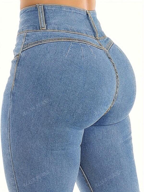Women's Butt Lifting Jeans, High Elastic Skinny Long Pants, Fashion Casual Pants For Date, Commuting, Shopping, Elegant & Versatile