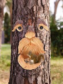 Tree Face, Outdoor Tree Face, Tree Art, Outdoor Tree Decorations, Tree Face, Tree Stump Decoration, Tree Face, Outdoor Tree Decoration, Tree Face Decoration, Outdoor Tree Eye Decoration - Multicolor - View 11