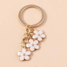 1PCS Cherry Blossom Keychain, Colored Flower Keychain, Bag Car Pendant Pendant, Schoolbag Pendant. - Pink - View 7