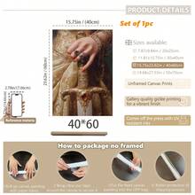 1 件，帆布墙画/卷轴画，墙画，防水，海报，带框墙画，秋季，万圣节，维多利亚时代持剑女子海报，黑暗学院艺术哥特式装饰，古董插图，复古墙画，适用于客厅、卧室、玄关装饰、鬼屋或万圣节派对装饰