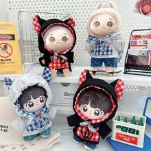 (Top Only) New Hot Selling 10cm 15cm Star Plush Doll 17cm 1st 2nd Gen Labobo Cool Furry Ear Sweatshirt Outfit For Labubu - Multicolor - View 4