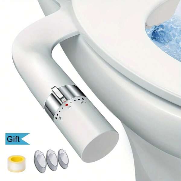 Dual Nozzles Bidet] Dual Retractable Nozzles Atalawa Bidet Attachment - Non-Electric Self-Cleaning Fresh Water Sprayer - Adjustable Water Pressure Bidets For Existing Toilets