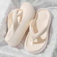 Sandalias de tacón alto con hebilla, 2025 Nuevas sandalias casuales a juego para mujer para uso en el hogar, antideslizantes, resistentes al desgaste, de EVA, con alta elasticidad, inodoras, amortiguación de golpes, suaves y cómodas