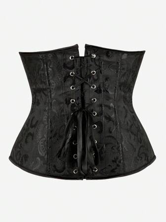 胸下束身衣提花腰部训练带瘦身束腰塑身衣，适合万圣节