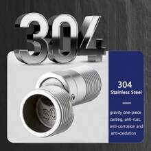 304 Stainless Steel Adjustable Shower Head Angle Adapter Swivel Connector, Mixen Valve Shower Arm Accessories