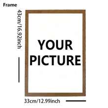 1 Pc, Custom Photo, Polished Plexiglass Wooden Frame,It Is Very Suitable For Halloween Home Decoration,Personalized Canvas Printed Poster Art, Perfect For Families, Couples, Pets' Memories, The Perfect Gift For Halloween Commemoration