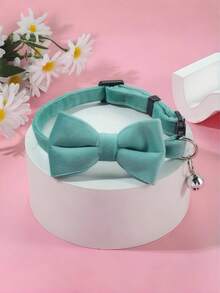 1pc Fashionable Adjustable Pet Collar, Multi-Color, With Bell And Bow Tie - Suitable For Cats And Small Dogs - Multicolor - View 7