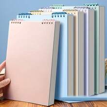 1 Piece, Pink Loose-Leaf Notebook, Back To School Supplies, Portable With Large Capacity, Loose-Leaf Design For Easy Page Changing, Suitable For Study, Work, Record-Keeping, And Detachable, School Tops - Hồng - Xem 2