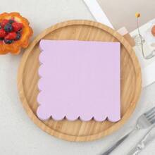 20pcs/40pcs/120pcs, Colourful Wavy Edge Napkins, 6.5 X 6.5 Inches, Party Disposable Paper Napkins, Multi-Colour Napkins With Wavy Edge Design, Suitable For Dinner, Wedding, Birthday Party Supplies.