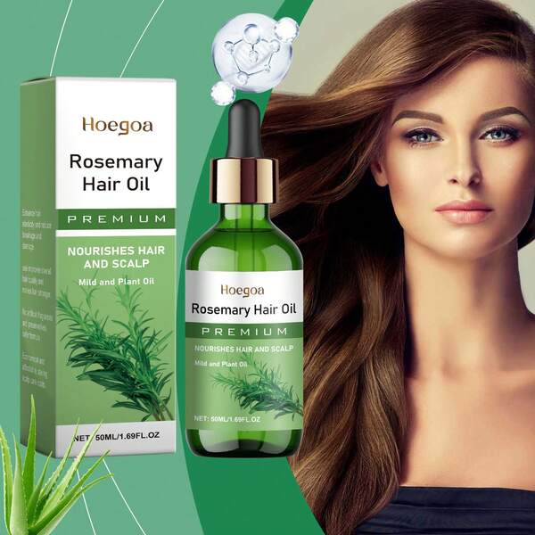 50ml Rosemary Essential Oil Hair Treatment, Strengthening, Anti-Hair Loss, Smoothing & Nourishing Hair, Lavender Scented