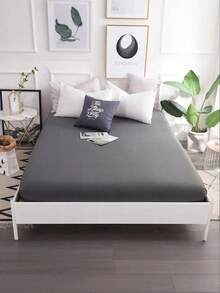 一件柔軟床笠配純色床笠床罩 - 防皺、防褪色、防污、防磨損床單（不含枕套），輕薄柔軟 防滑不起球 便攜易拆卸 多色可選，適用於臥室、客房、公寓、學校，等多種場景適用，是住校學生，招待客人，旅行的必備品，四季防床墊