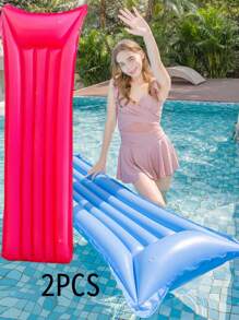 1PC Adult Inflatable Bed, Float, With Dual Airbags, Thickened PVC For Pool Parties, Beach
