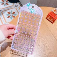 3D Colorful Butterfly Love Rhinestone Gem Embossed Sticker Phone Case Photo Card Decorative Sticker,School Supplies,Back To School