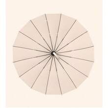 1PC Japanese Simple Long Handle Umbrella - Solid Vintage Design, Leather Grip, Straight Handle Classic Umbrella For Women.
