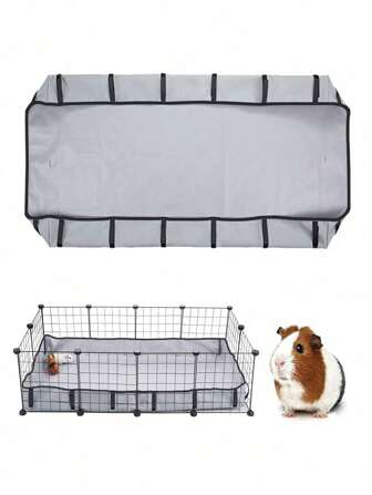 豚鼠笼子防水布底部豚鼠笼衬垫适用于网格栖息地，可清洗衬垫底座适用于兔子、雪貂和其他小动物