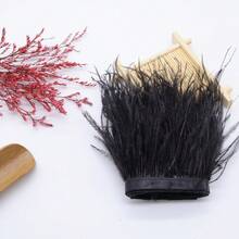 1Meter 8-10cm Colorful DIY Ostrich Feather Trims Crafts Plume Sewing Clothing Accessories White Feathers Ribbon Wedding Party Accessories - Multicolor - View 24