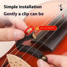 Violin Mute, High Quality Guitar & Ukulele Mute With Built-In Premium Foam Muffler, Effectively Reduces Noise Without Damaging Instrument, String Instrument Accessory