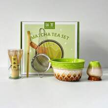 High-Quality Matcha Set! Hammered Matcha Bowl + Matcha Whisk, Traditional Chinese Song Dynasty Tea Ceremony Tools, Japanese Style Tea Utensils, Portable Gift Box Back To School