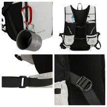 1 件轻便、大容量男女通用尼龙户外跑步背包、骑行水袋、便捷水袋，适合徒步旅行、徒步旅行（不含水袋）