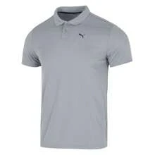 Puma 男士高性能 Polo 衫，休闲日常穿着，户外运动 T 恤，短袖，528699 - 中灰色 - 查看 1