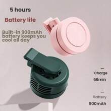 Portable Mini Bladeless Fan-3-Speed Waist Clip Fan With 360° Rotation Ultra-Silent Hands Free Cooling For Camping Hiking Sports Outdoor Work