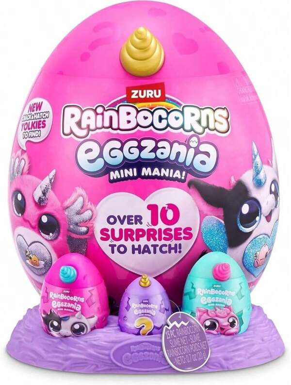 ZURU ZURU Rain Bocorns Einhorn Umarmungs Planet Mystery Box Einhorn Puppe Mystery Ei Sammlerstück Überraschungsbox für Kinder 7 zufällige Arten 1 Einhorn Weihnachts- Geburtstagsgeschenk