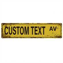 1pc Customized Iron Street Sign, Indoor Wall Decor For Home And Office, 4x16 Inches